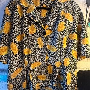 Floral Black and Yellow shirt